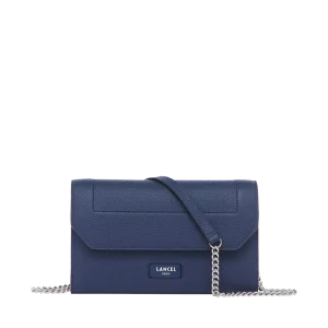 NINON PTEFEUI CHAINE BLEU PETROL