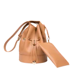 CHE-SAC SEAU M 100 % CUIR VACHETTE GRANIT